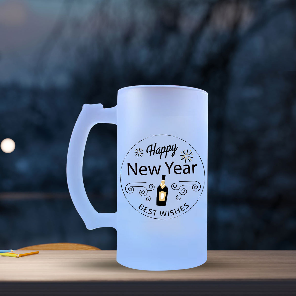 Happy New Year Beer Mug