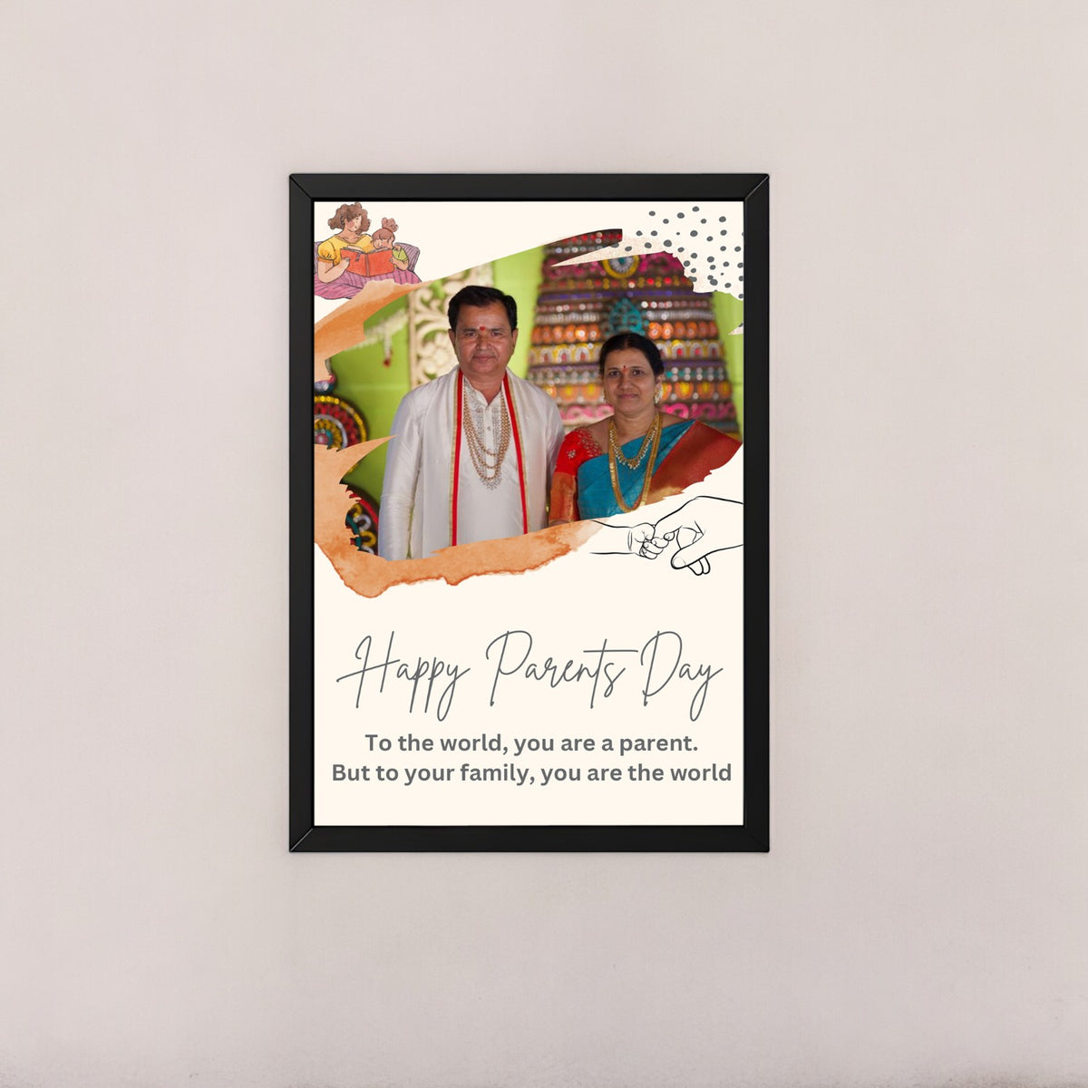 Wooden Parents Picture Frame