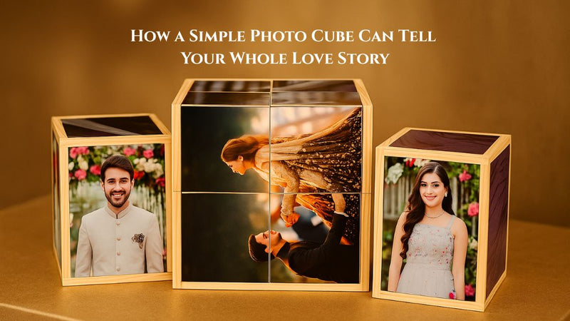 Personalized Photo Cube Gifts | Rolling Cube Puzzle India