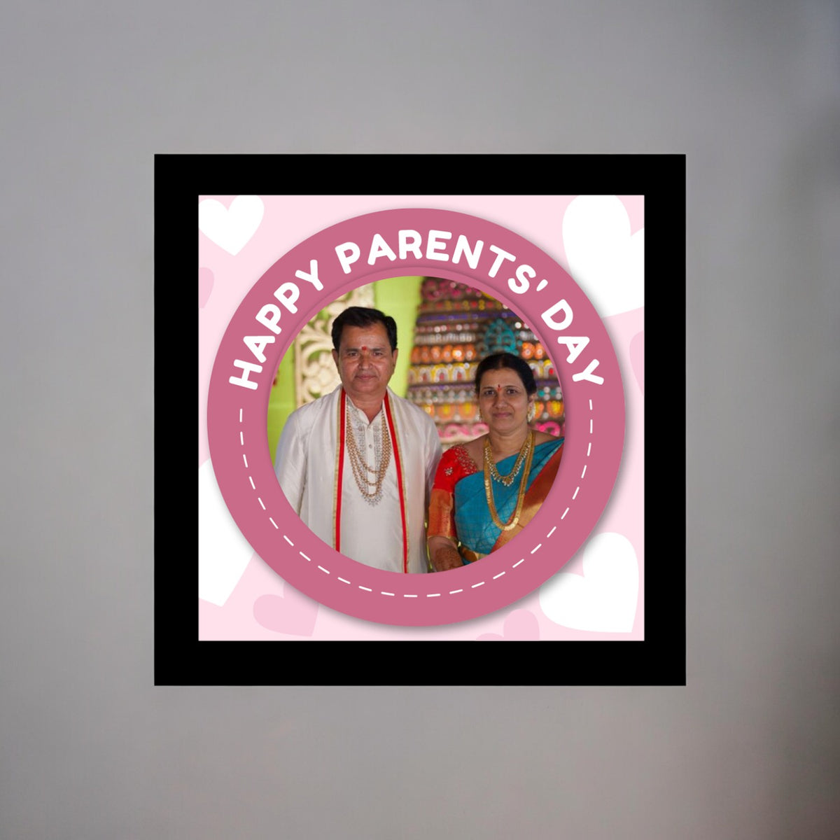 Cute 5x5 Wooden Photo Frame For Parents