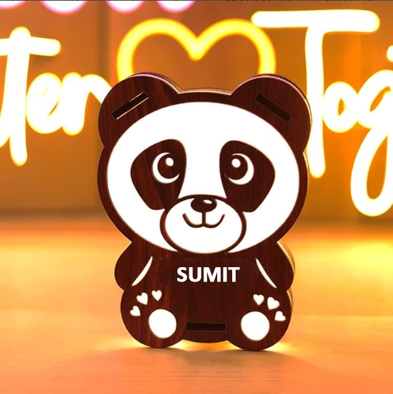 Personalized Panda Lamp