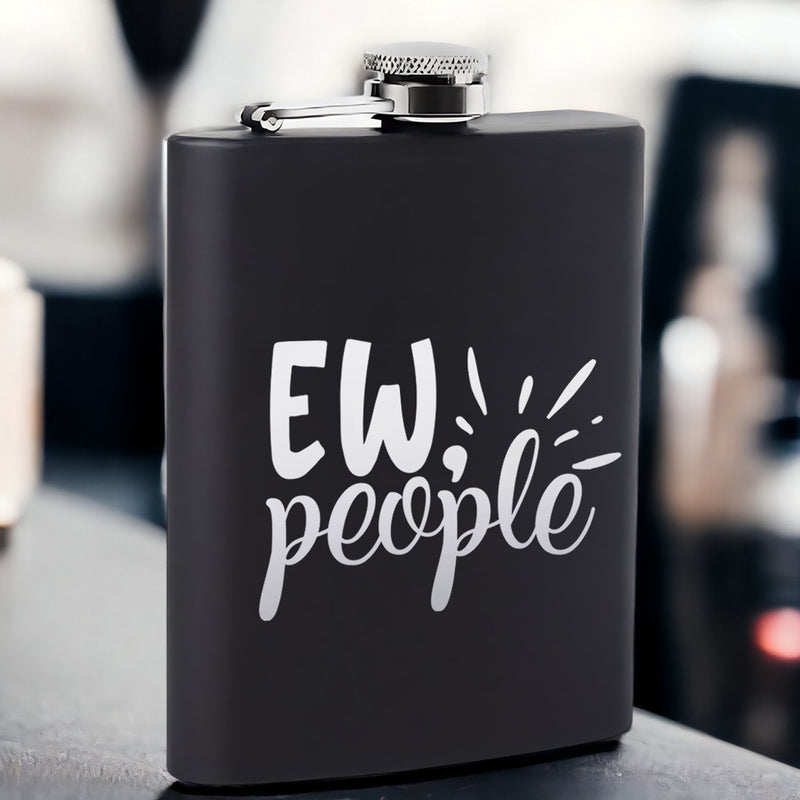 Antique Elegance: Premium Engraved Hip Flask -Ew people