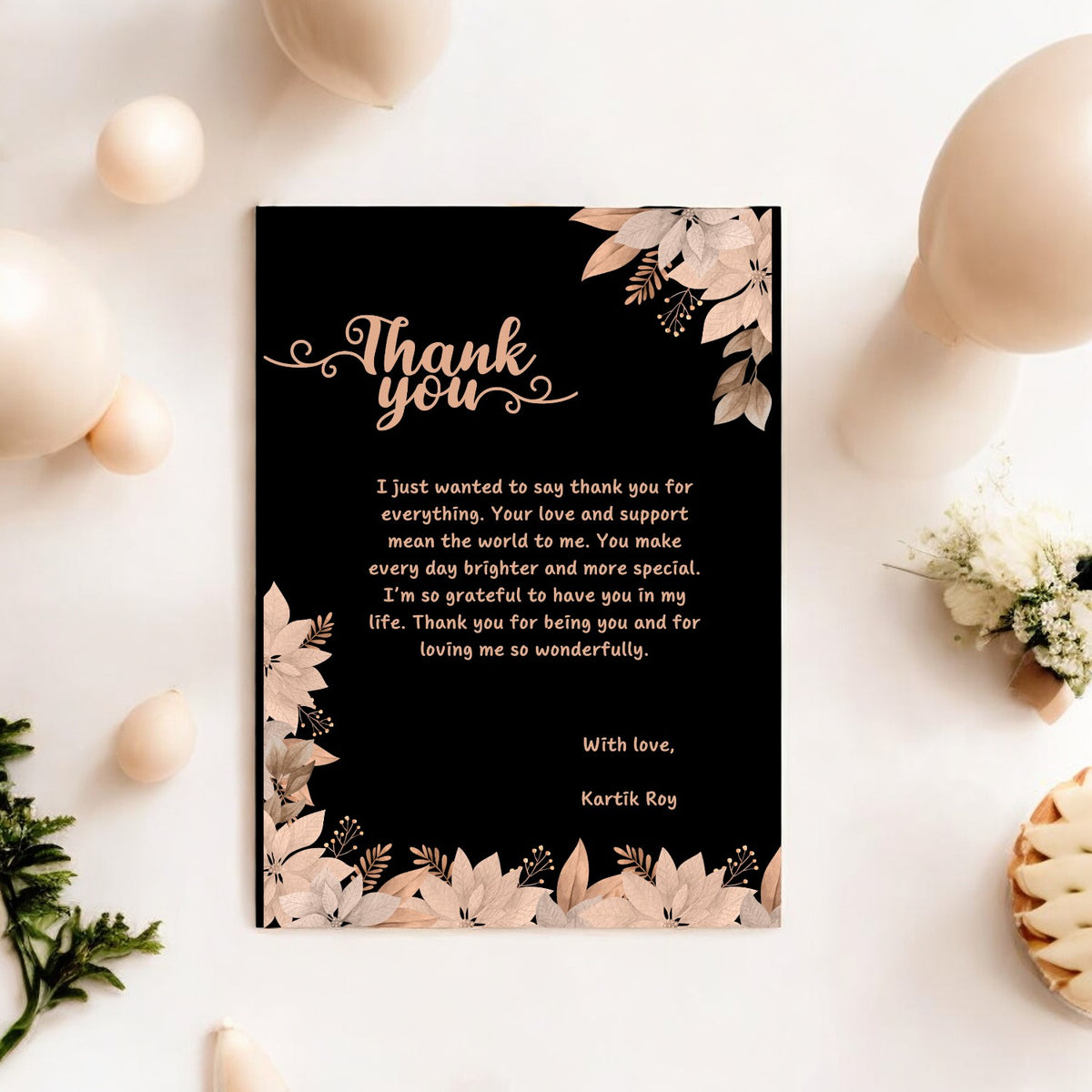 Heartfelt Thank You Letter for Special Appreciation