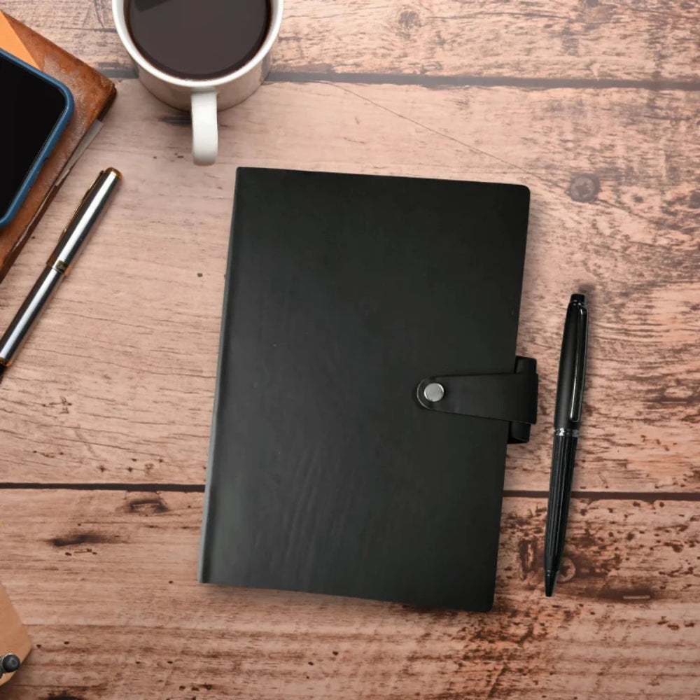 The Advocate's Journal Personalized Black Diary & Pen for Legal Mastery