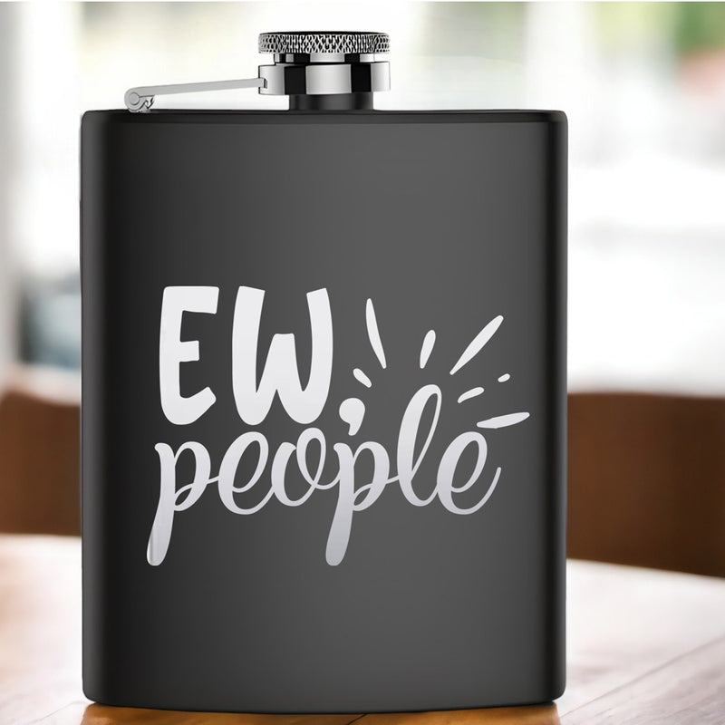 Antique Elegance: Premium Engraved Hip Flask -Ew people