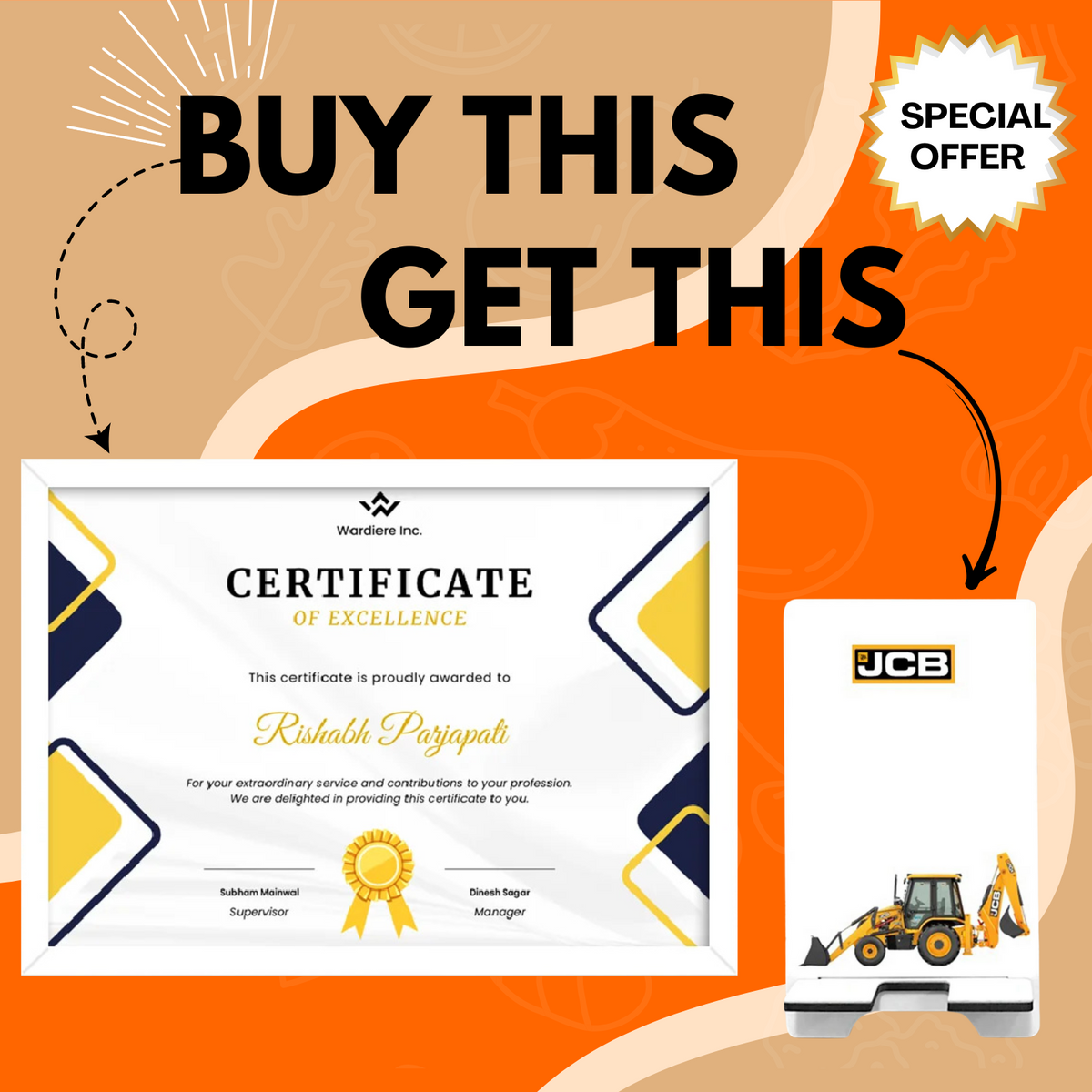 Unlock Your Offer Buy 1 Certificate Get a Mobile Stand