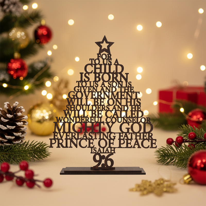 Wooden Christmas Tree For Home Décor