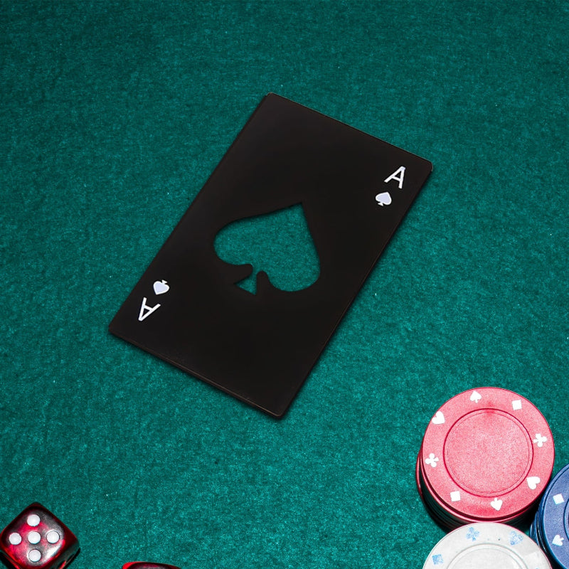 Black stainless steel bottle opener