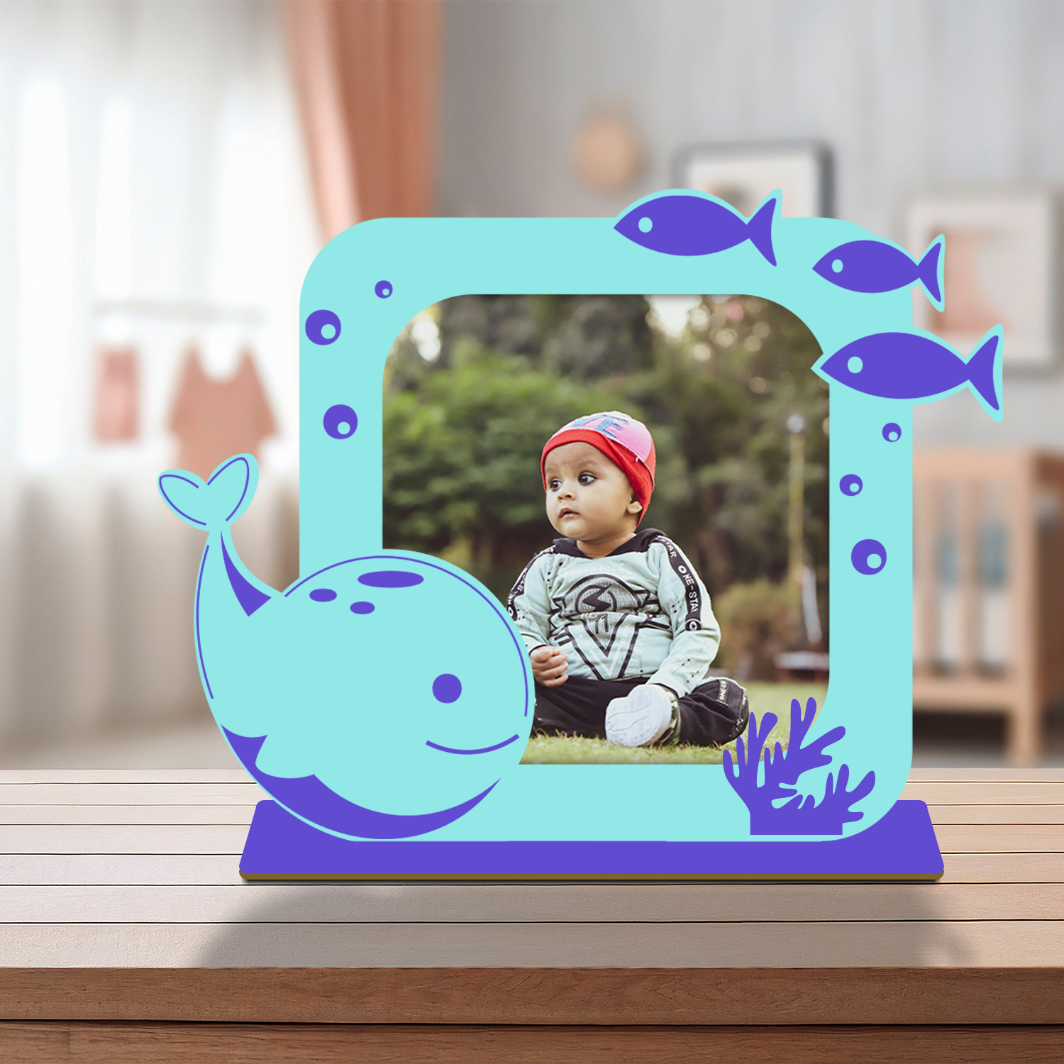 Personalized Wooden Dolphin Photo Frame | Custom Gift – Zingy Gifts