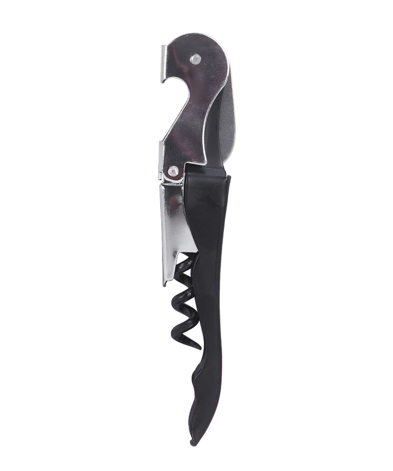 Black corkscrew on a white background