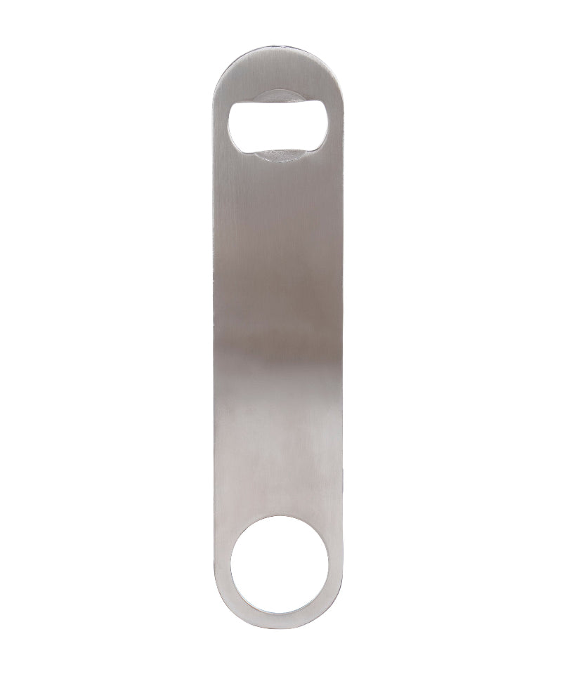 Metal bottle opener on a white background