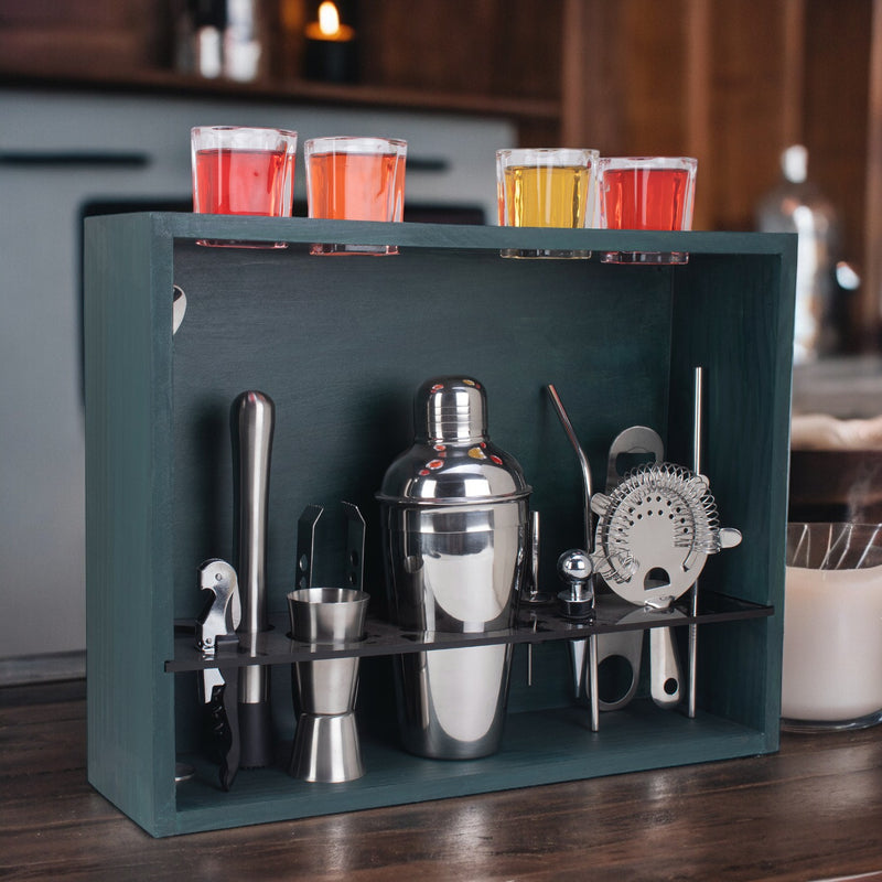 Drinks Deployment: 17-Piece Home Bar Kit with Tactical Stand
