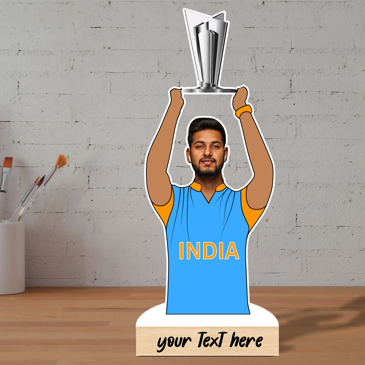 T20 Trophy Custom Caricature For Cricket Lovers