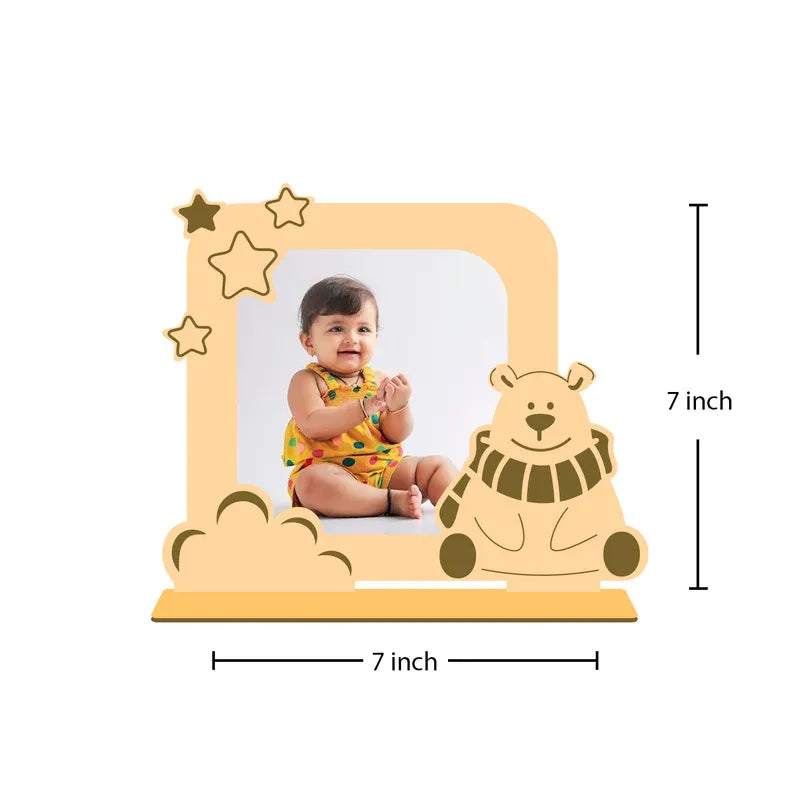 Personalised Baby Naming Ceremony Gift Photo Frame Wooden India.