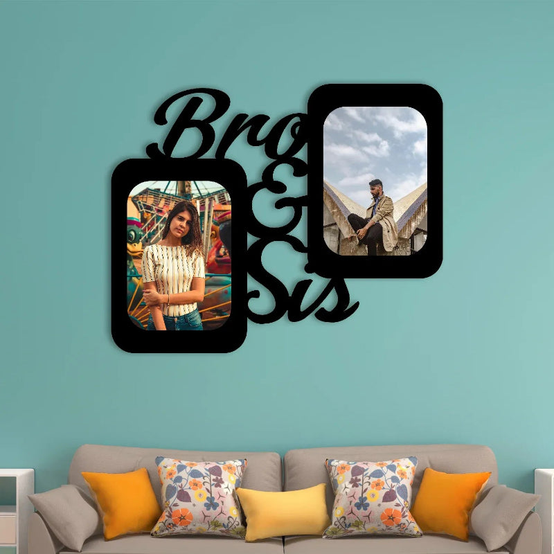 Custom photo frames personalised Raksha Bandhan sibling wall frame India 
