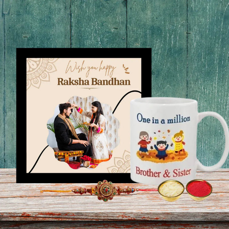 Custom combo rakhi gift for brother