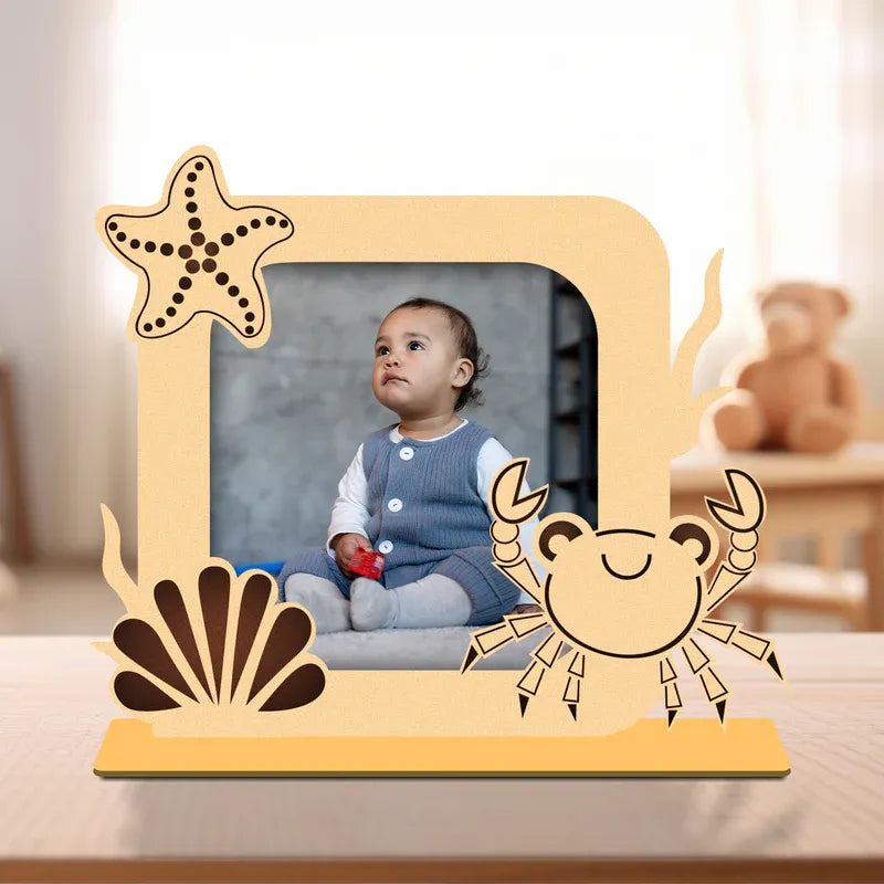 Personalised baby photo frame ocean design baby shower india