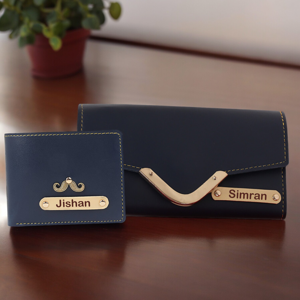 Premium Leather Wallet Pair Of 2 For Men & Women
