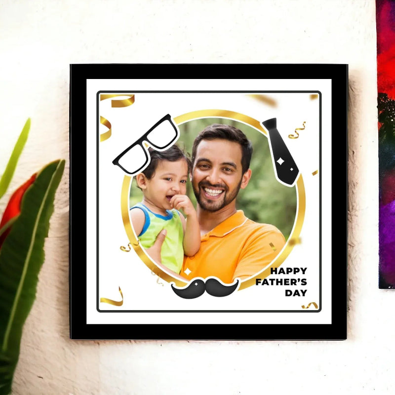 Gifts for Father's Day — Personalised Wooden Photo Frame for Papa with Custom Message