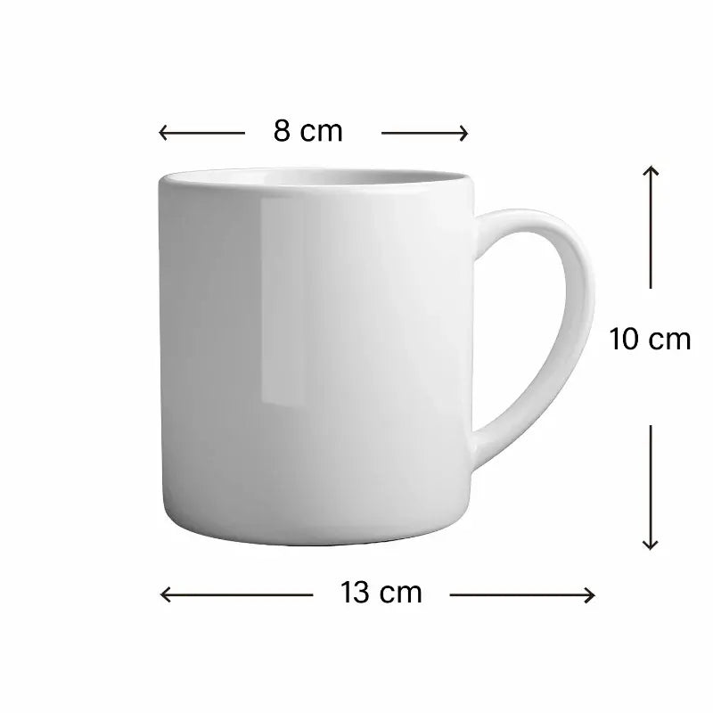 Teacher coffee mug dimensions 8cm diameter 13cm length 10cm height ceramic mug.