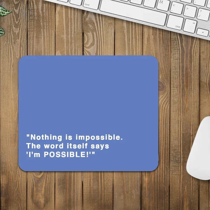 Custom Message Mouse Pad | Personalised Text, Name & Quotes | Premium Anti-Slip Pad