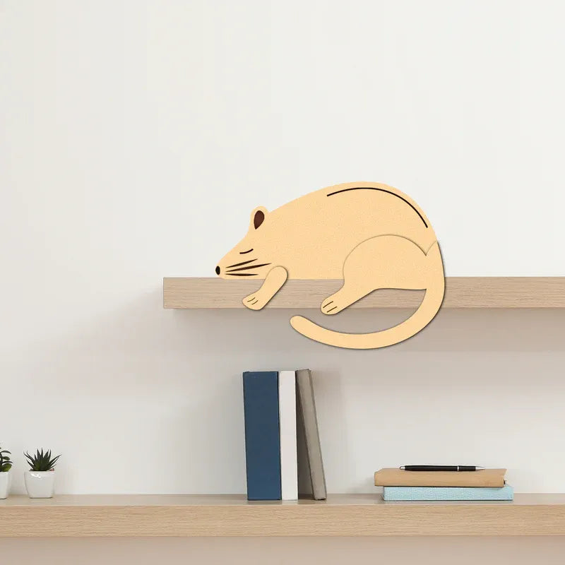 Wooden Mouse Décor
