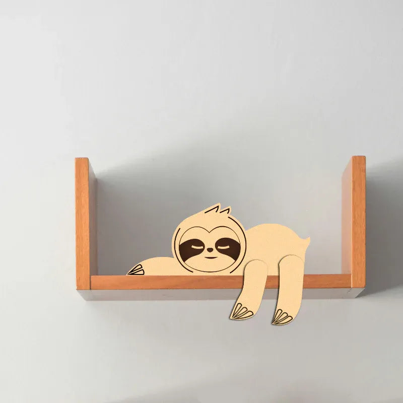 sleeping sloth shelf sitter funny gift for lazy friend handcrafted showpiece — Zingy Gifts