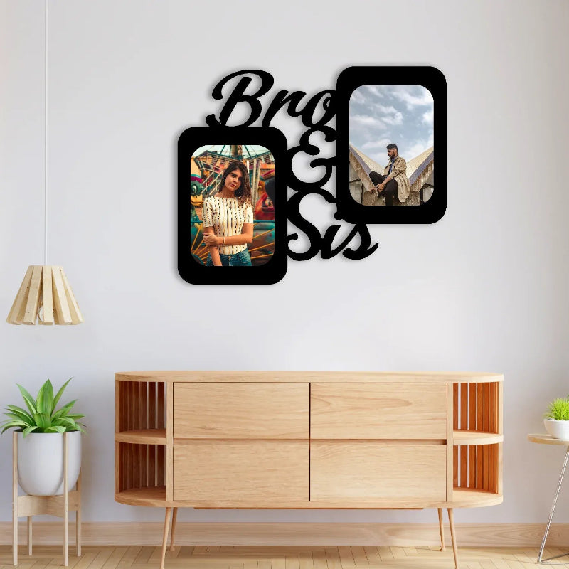 personalized siblings photo frame for raksha bandhan