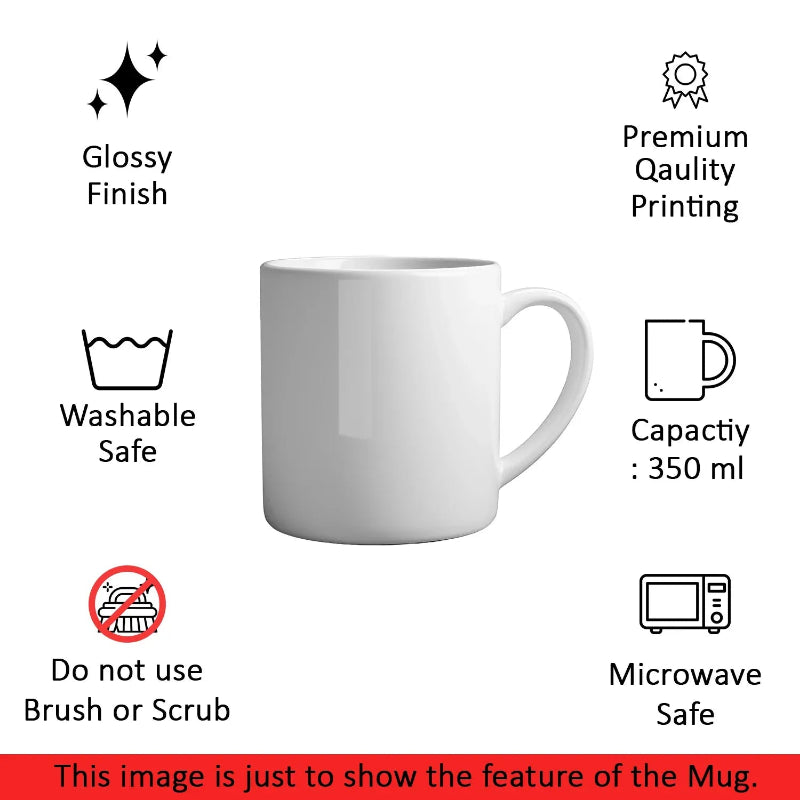 Daughter mug features glossy finish premium printing 350ml capacity microwave safe