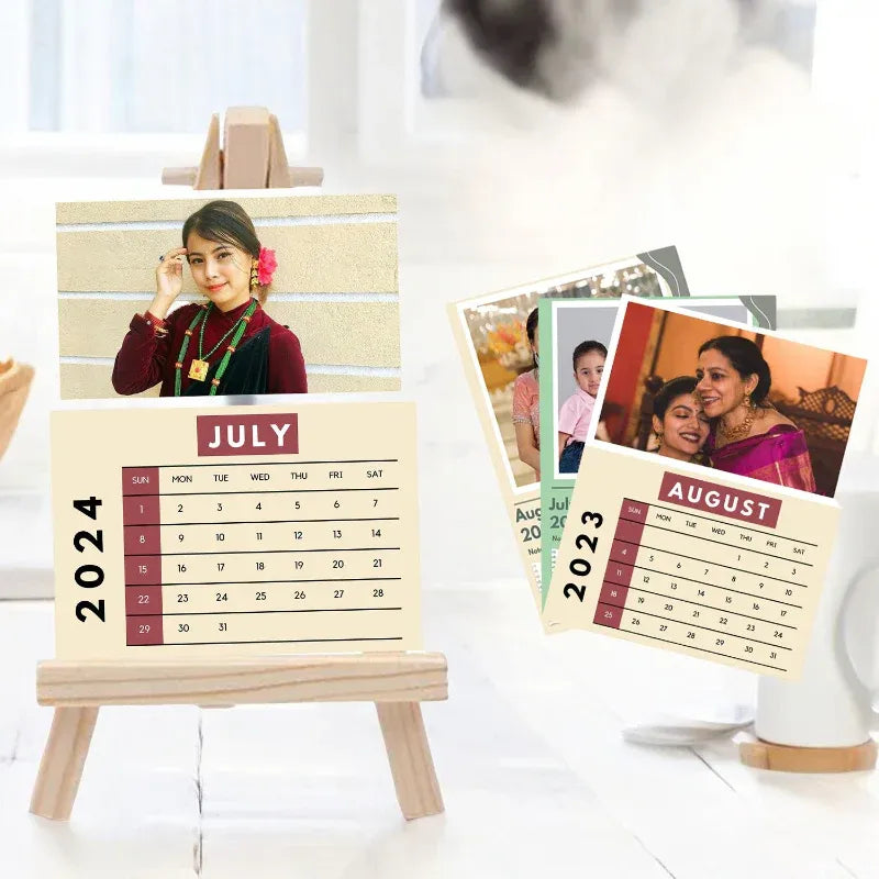 Calendar displaying 2026, featuring photos of people custom calendar