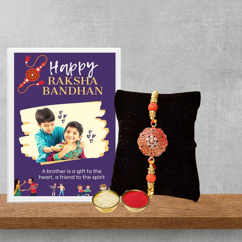 Rakhi combo India 2026 — heartfelt Raksha Bandhan celebration combo elegant rakhis, gourmet delights personalised touch Rs 1,297 COD free shipping 
