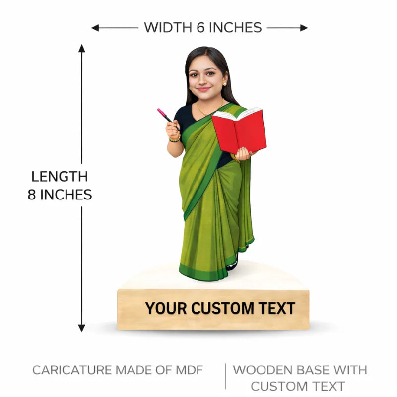 teacher caricature dimensions