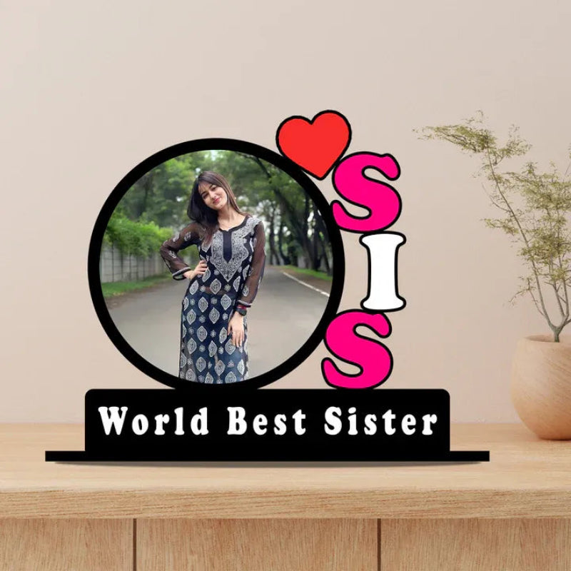 Wooden frame for world best sister