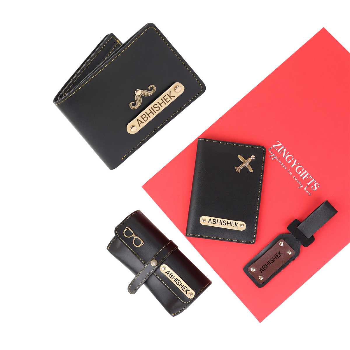 Deluxe Personalized Travel Kit for Men Set Of 4